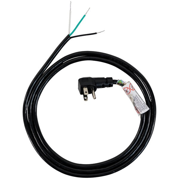 10-Amp Grounded Right-Angle Plug Head Power Supply Cord, 3ft