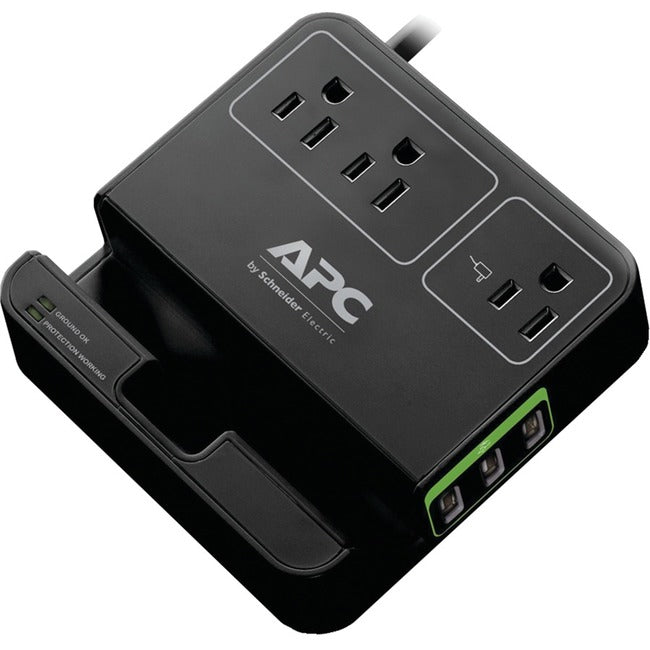 APC by Schneider Electric SurgeArrest Essential 3-Outlets Surge Suppressor-Protector