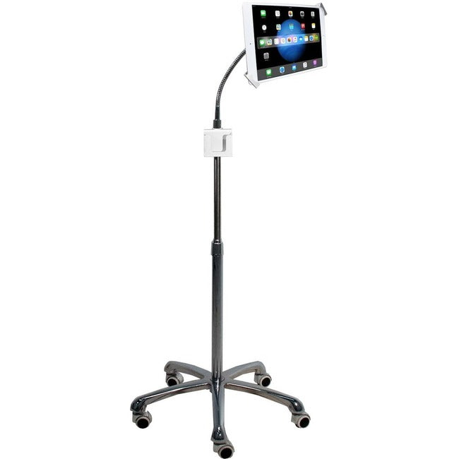 CTA Digital Heavy-Duty Security Gooseneck Floor Stand for 7-13 Inch Tablets