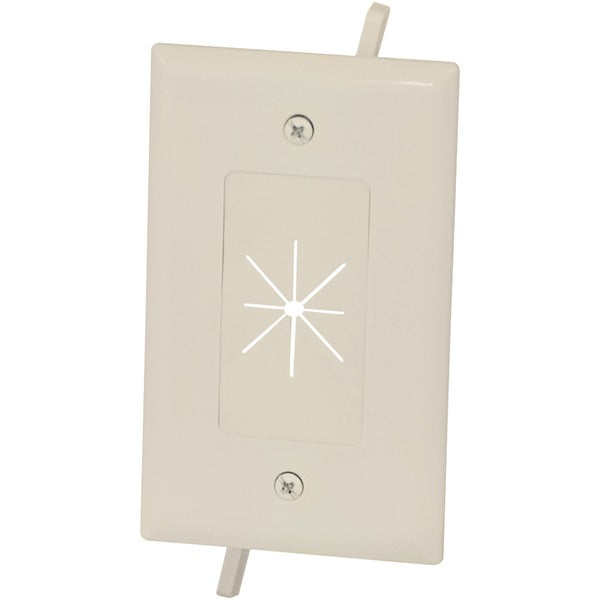 1-Gang Cable Plate with Flexible Opening (Light Almond)