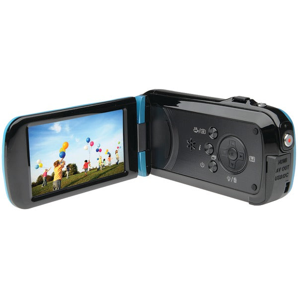 16.0-Megapixel Slice II DV7HD Ultraslim 1080p HD Camcorder (Blue)