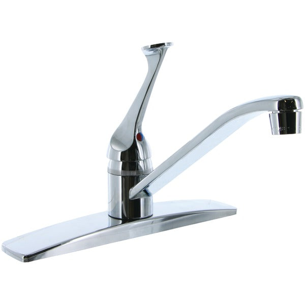 8" Single-Handle Polished Chrome Kitchen Faucet without Spray