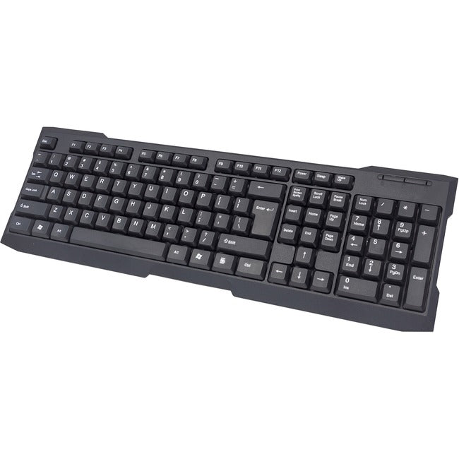 Manhattan USB Enhanced Keyboard, Black, Brown Box