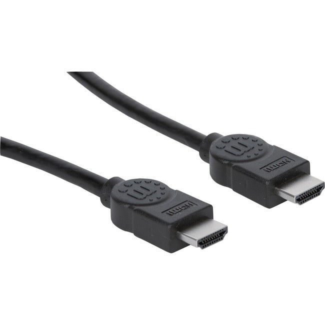 Manhattan HDMI Male to Male High Speed Shielded Cable with Ethernet, 33', Black