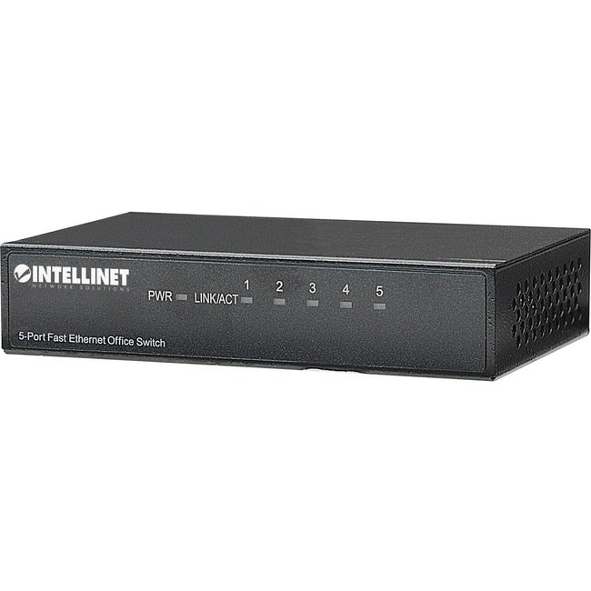 Intellinet Network Solutions 5-Port Fast Ethernet Office Switch, Desktop, Metal Housing