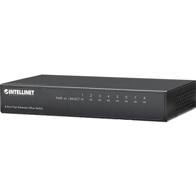 Intellinet Network Solutions 8-Port Fast Ethernet Office Switch, Desktop, Metal Housing