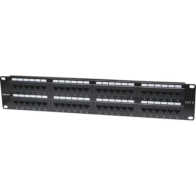 Intellinet Network Solutions 48-Port Rackmount Cat6 UTP 110-Krone Patch Panel, 2U