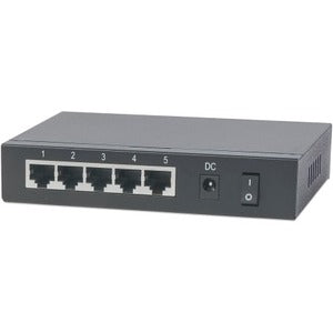 Intellinet Network Solutions PoE-Powered 5-Port (4 x PSE PoE Ports, 1 x PD PoE Port) Gigabit Switch with PoE Passthrough, 68 Watt Power Budget with AC-26 Watt Power Budget with PD Port, Desktop