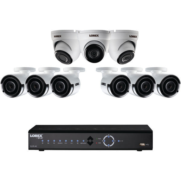 16-Channel 4K 3TB NVR with Nine 2K PoE Cameras