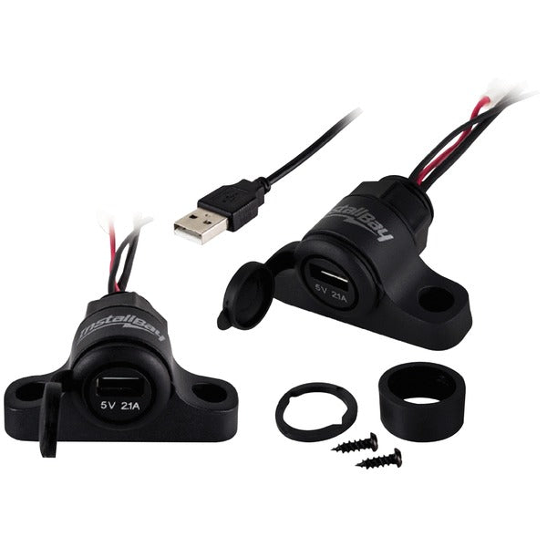 Pass-Through Flush-Mount USB Socket, Retail Pack