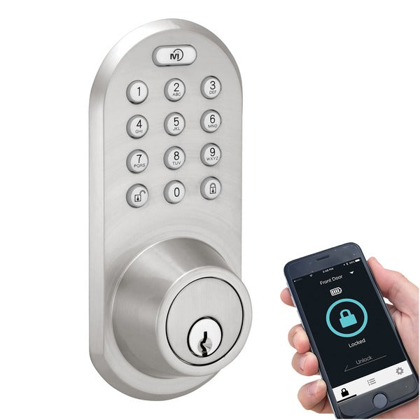 Bluetooth(R)-Keypad Dead Bolt, Satin Nickel