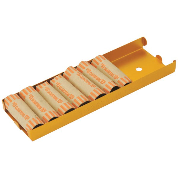Aluminum Rolled Coin Storage Tray, Quarter