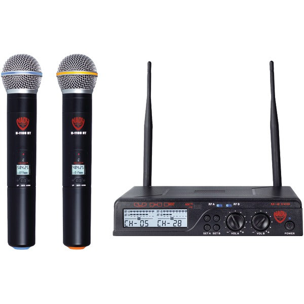 Dual UHF 100-Channel Wireless Handheld Microphone System