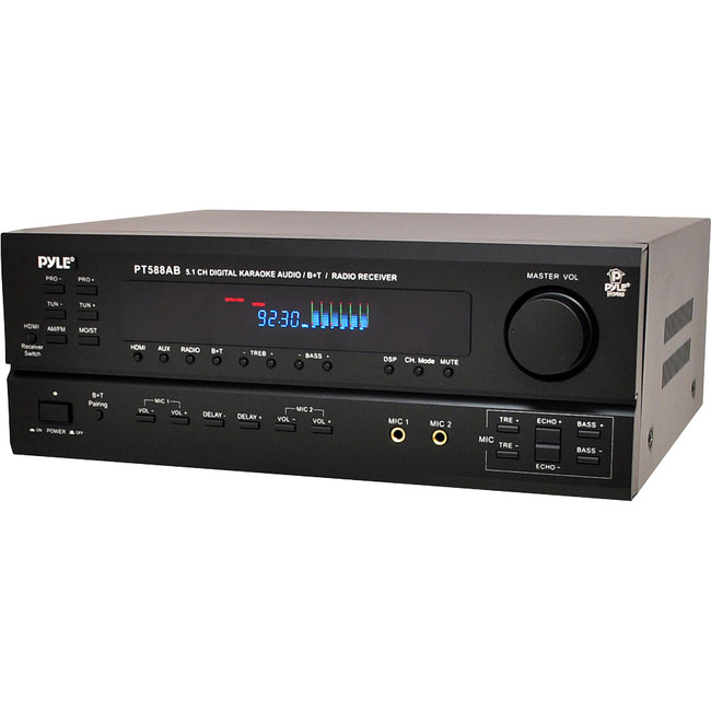 PyleHome PT588AB 3D A-V Receiver - 5.1 Channel - Black