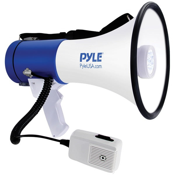 50-Watt Megaphone Bullhorn with Built-in LEDs