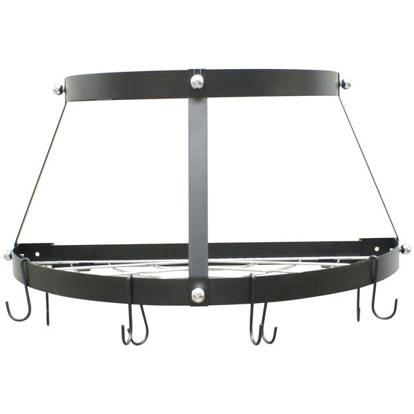 Double-Shelf Wall-Mount Pot Rack (Black)