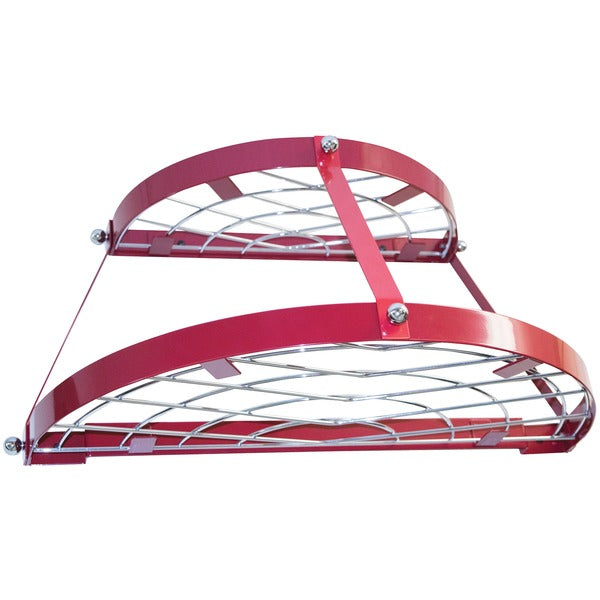 Double-Shelf Wall-Mount Pot Rack (Red)