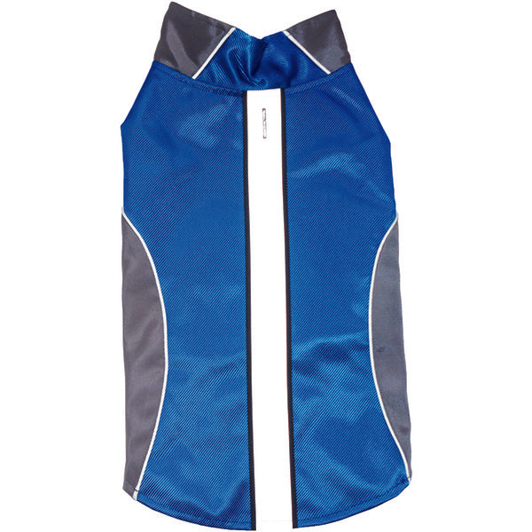 Water-Resistant Dog Raincoat with Reflective Stripes, Blue (Small)