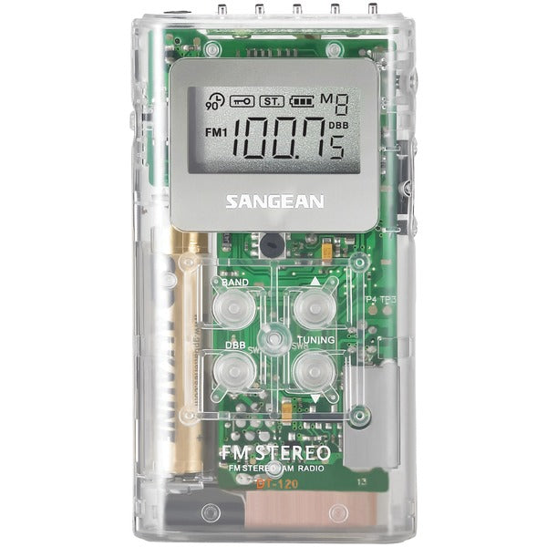 Pocket AM-FM Digital Radio (Clear)
