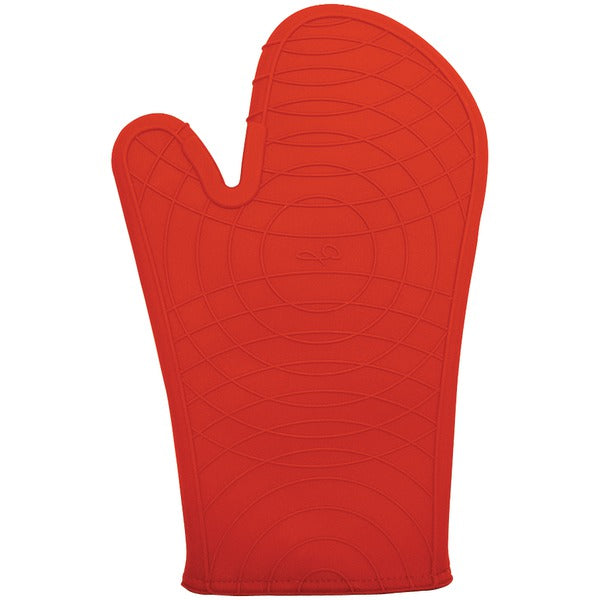 Silicone Oven Mitt, 12", Red