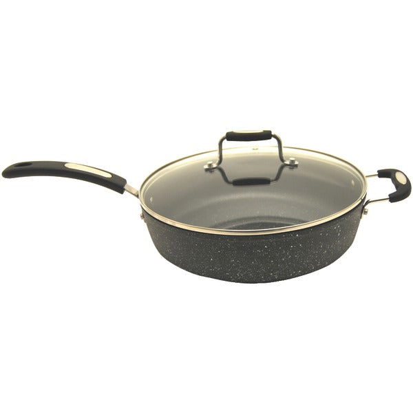 THE ROCK(TM) by Starfrit(R) 11" Deep-Fry Pan with Lid & Bakelite(R) Handles