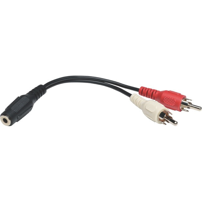 Tripp Lite 6in Mini Stereo to 2 RCA Audio Y Splitter Cable 3.5mm 2xM-F 6"