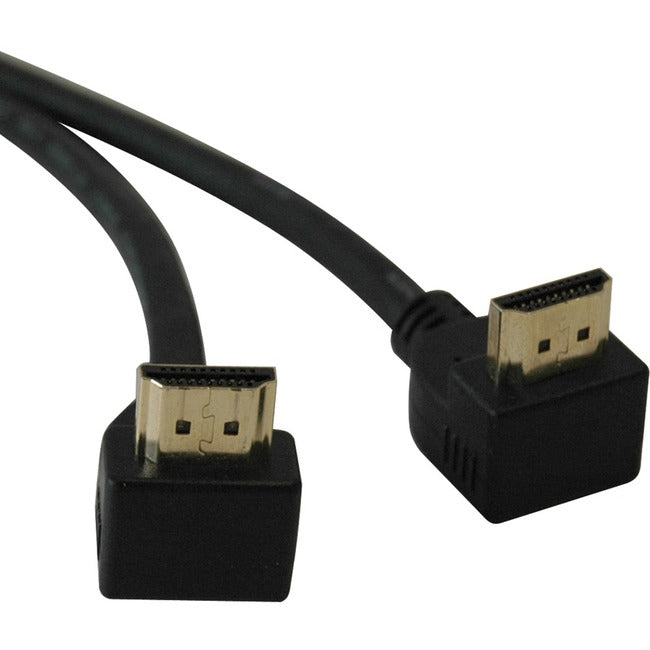Tripp Lite 6ft High Speed HDMI Cable Digital Video with Audio 2 Right Angle Connectors 4K x 2K M-M 6'
