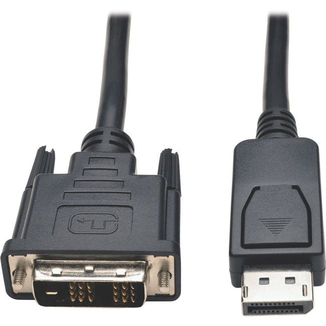 Tripp Lite 10ft DisplayPort to DVI Cable - DP to DVI Adapter Latches to DVI-D Single Link M-M