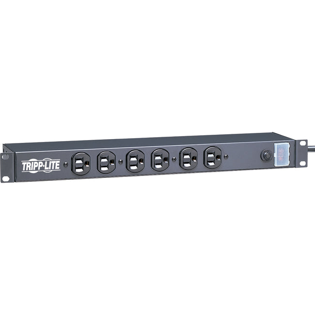 Tripp Lite Power Strip Rackmount Metal 120V 5-15R 12 Outlet 15' Cord 1URM