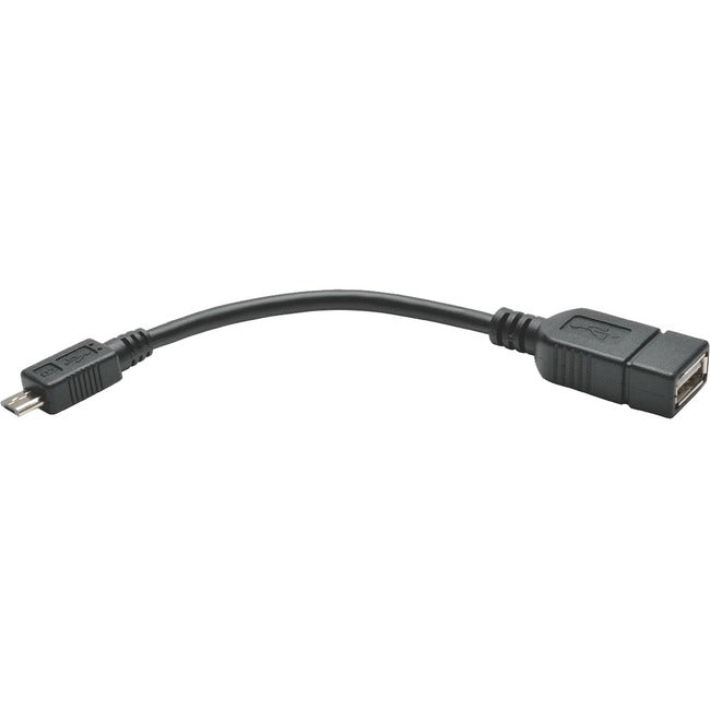 Tripp Lite 6 Inch Micro USB to OTG Host Adapter Cable 5-Pin Micro USB A-A M-F
