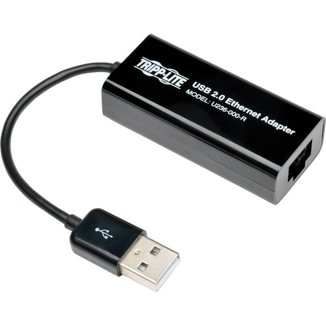 Tripp Lite USB 2.0 Hi-Speed to Ethernet NIC Network Adapter White 10-100 Mbps