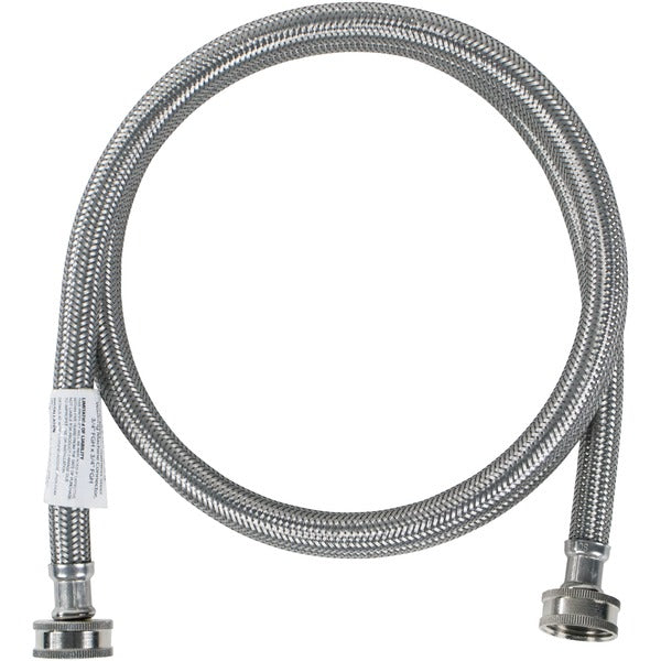 Braided Stainless Steel Washing Machine Hose, 6ft