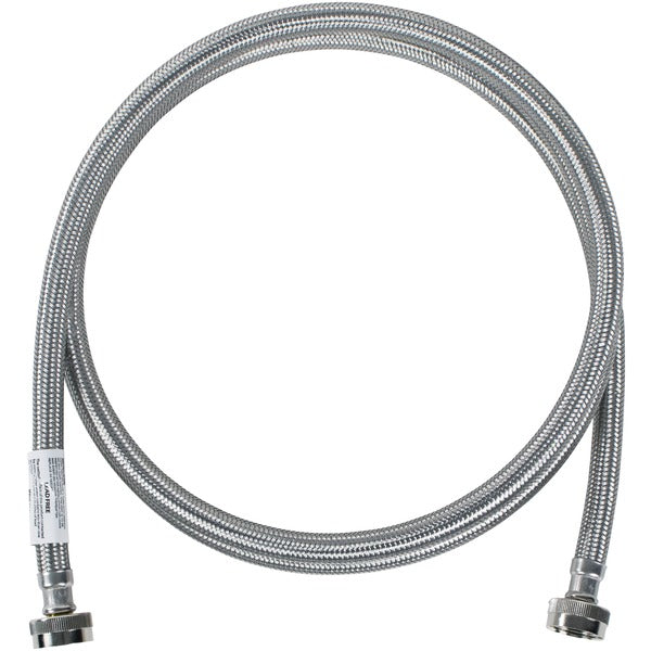Braided Stainless Steel Washing Machine Hose, 8ft