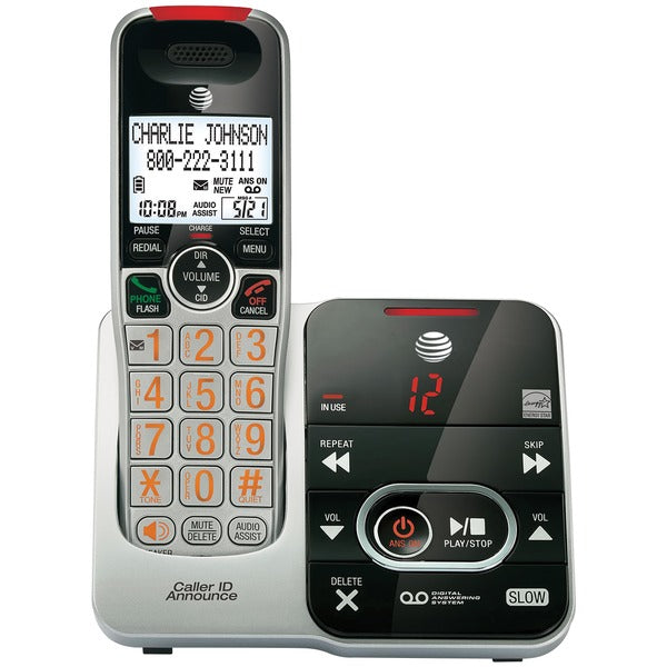 DECT 6.0 Big-Button Cordless Phone System with Digital Answering System & Caller ID