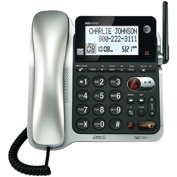 DECT 6.0 Corded-Cordless Phone System with Digital Answering System & Caller ID-Call Waiting