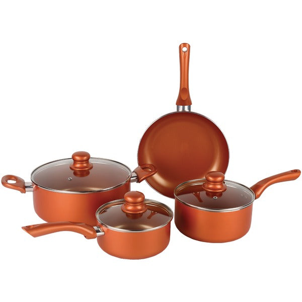 7-Piece Nonstick Copper Cookware Set