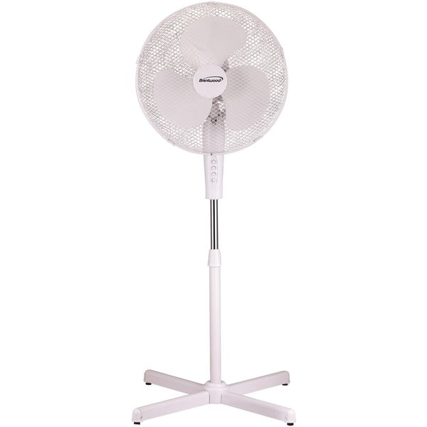 16" Oscillating Stand Fan (White)
