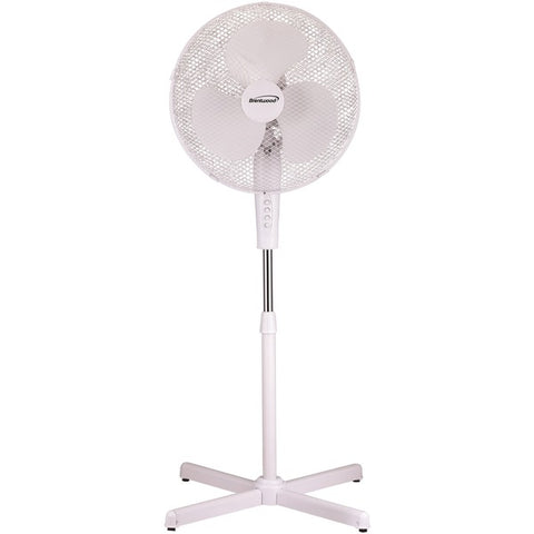 16" Oscillating Stand Fan (White)