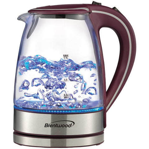 1.7-Liter Borosilicate Glass Tea Kettle (Purple)