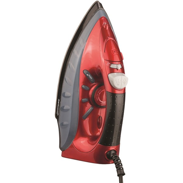 Full-Size Nonstick Steam Iron (Red)