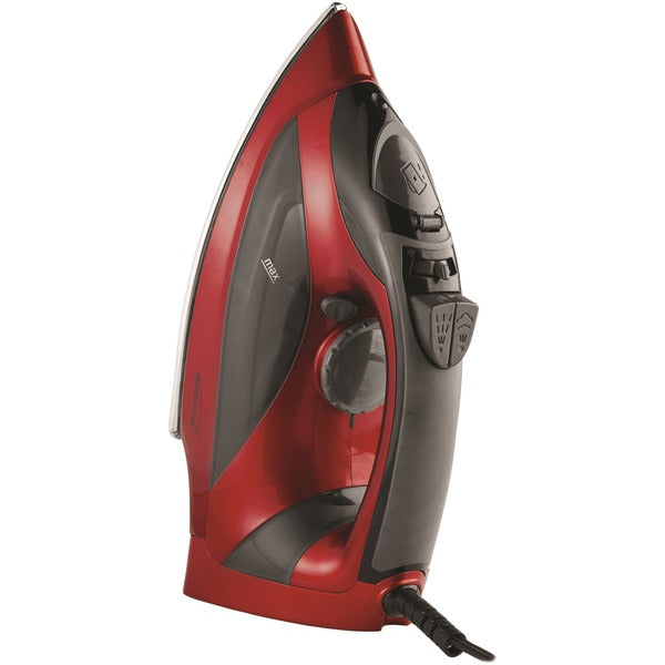 Steam Iron with Auto Shutoff & Retractable Cord (Red)