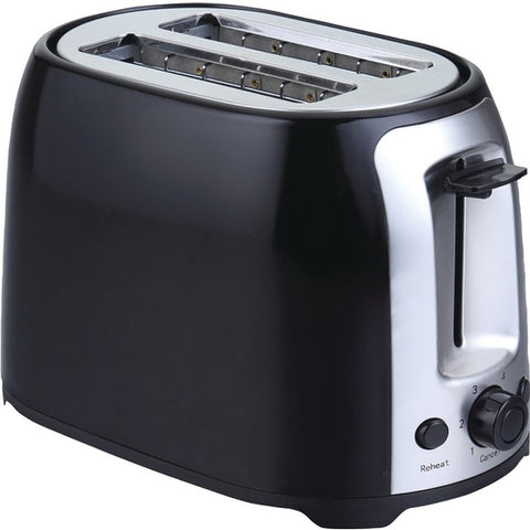 2-Slice Cool-Touch Toaster with Extra-Wide Slots (Black & Stainless Steel)