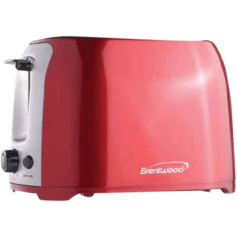 2-Slice Cool-Touch Toaster with Extra-Wide Slots (Red & Stainless Steel)