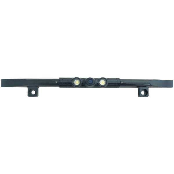 Ultra-Slim Bar-Type License-Plate Camera with LED Lights and Trajectory Parking Lines (Black)