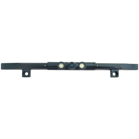 Ultra-Slim Bar-Type License-Plate Camera with LED Lights and Trajectory Parking Lines (Black)