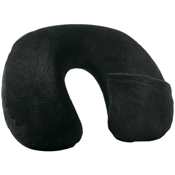 Inflatable Fleece Neck Rest (Black)