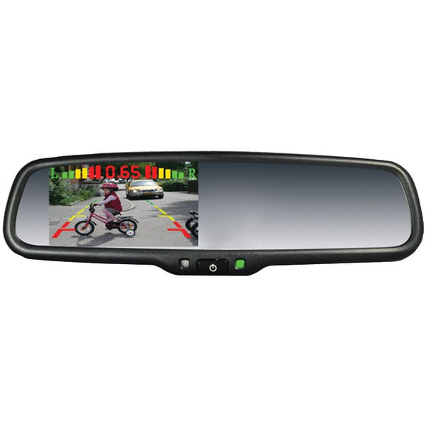 OEM Replacement-Style Mirror Monitor System with 4.3" Screen, Built-in Parking-Assist Lines & 4 Sensors