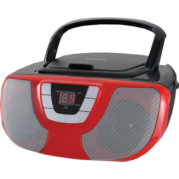 Portable CD Radio Boom Box (Red)
