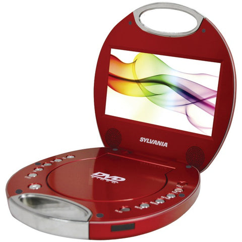 7" Portable DVD Player with Integrated Handle (Red)