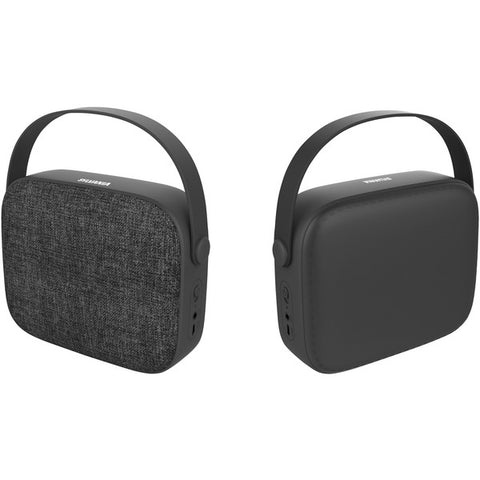 Portable Bluetooth(R) Retro-Design Fabric Speaker (Black)